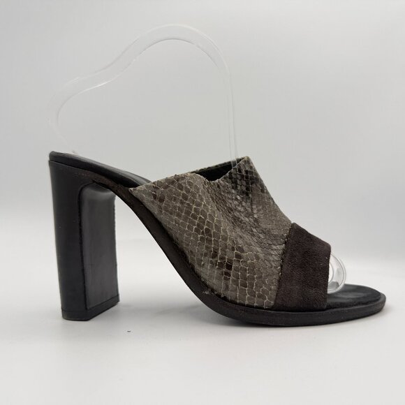 rag & bone Shoes - Rag & Bone Tristan Python Embossed Leather Mule Sandal 37